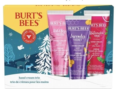 Burt’s Bee Crema de Mano Trío Lavanda Rosa Salvaje Sandía Como Nuevo Set de Regalo Foto 1 de 4