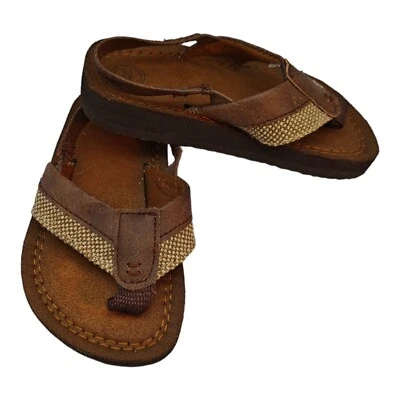 Chanclas Wonder Nation Niños Cómodas Marrón con Correa Talla 5/6 Foto 1 de 4