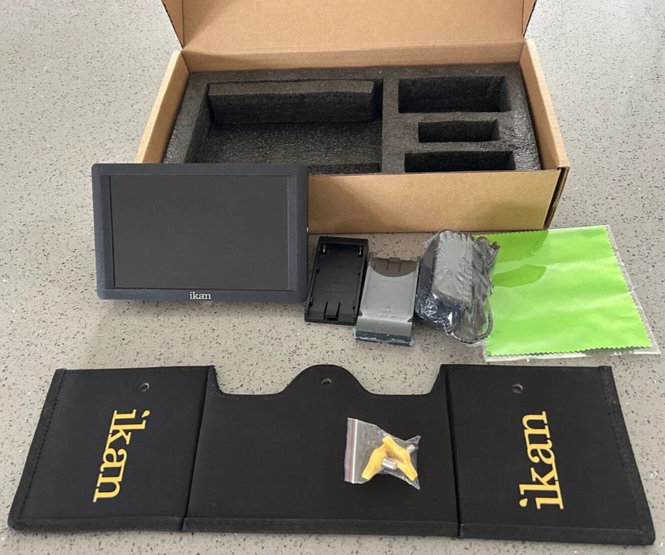 ikan DH7 7"4K 1920 x 1200 HDMI On-Camera Field Monitor Bundle Sunshade Black - Image 1 of 4