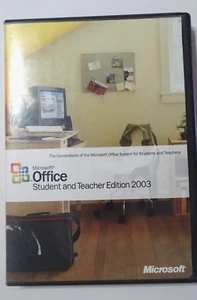 Microsoft Office Student and Teacher Edition 2003 - Complete in Box CIB with Key - Picture 1 of 4