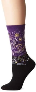 Hotsox Calze da Notte Stellate Donna, Viola, 1 Paio, Scarpa Donna 4-10 - Foto 1 di 1