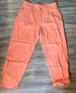 Pantaloni Everlane The Tencel Way-High Taper da donna taglia 14 in rosa fulvo - Foto 1 di 10