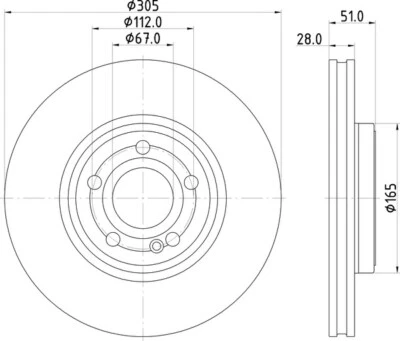 2x Mintex Discs Front fits Mercedes-Benz A-Class A180d A 200 180 160 A200d - Image 1 of 2