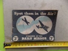 vintage WW2 Homefront Aircraft spotter Booklet , Daily Mirror