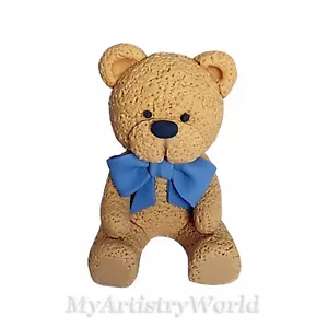 Bear cake topper. Edible 3D fondant/gum paste Bear figurine for a cake - Picture 1 of 3
