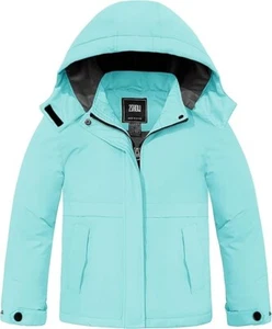 ZSHOW Girls' Waterproof Ski Jacket Warm Winter Coat Thicken Quilted Fleece Lined - Picture 1 of 7