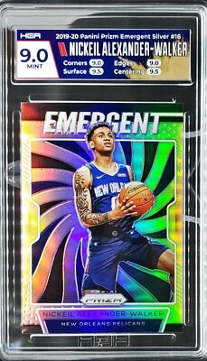 2019 Prizm Nickeil Alexander-Walker RC Emergent Silver HGA 9 Mint Hawks!! - Image 1 of 2