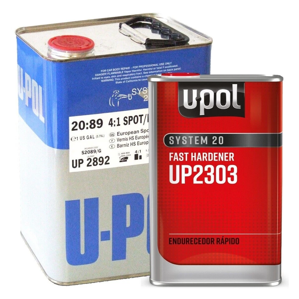 U-POL 2892 + 2303 Euro Spot/Panel Clearcoat Gallon Kit w/ Fast Hardener - Image 1 of 1