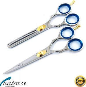 2x Haarschere Effilierschere Friseurschere Haarschneideschere Coiffeur Schere - Bild 1 von 12