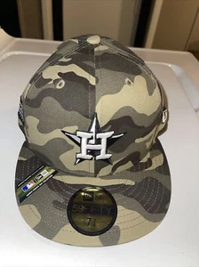 New Era Houston Astros Camo Armed Forces Day OnField 59FIFTY Hat Size 7 3/8 - Picture 1 of 6