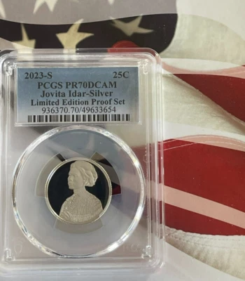 2023 S Silver Proof Jovita Idar American Woman Quarters PCGS PR70 DCAM  LIMITED - Image 1 of 2