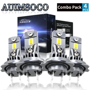 4x H7 LED Headlight Bulbs Super Bright High Low Beam 10000K Cool White 72000LM - Picture 1 of 16