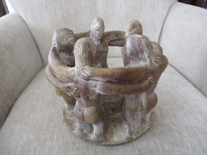 Circle Of 5 Friends Mexican Terracotta Candle Holder - Heavy - Picture 1 of 15