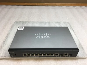 Cisco SG350-10 10-Port GbE & 2-Port DP (RJ-45/SFP) Network Managed Switch - Afbeelding 1 van 7