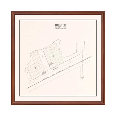 Old Map of Rescue, NE 1907 - Vintage Rescue Nebraska Art - Image 1 of 4