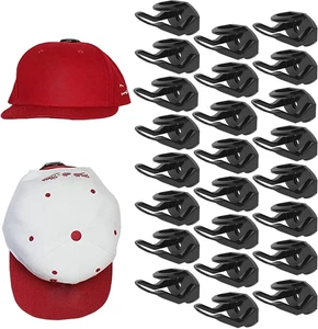 24 Pack Adhesive Hat Hooks for Wall，Hat Rack for Baseball Caps, Hat Hangers for  - Picture 1 of 12