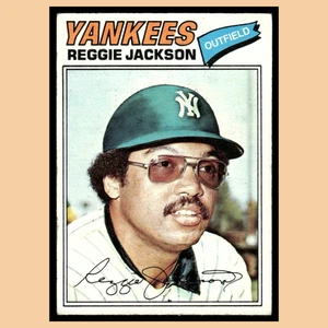 Tarjeta de béisbol Reggie Jackson #10 1977 Topps New York Yankees MLB EX - Imagen 1 de 4