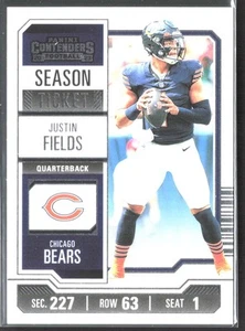 2023 Panini Contenders Justin Fields #20 Season Ticket Retail Bears - Picture 1 of 2