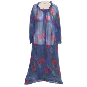 Vintage Gossard Artemis Robe Womens Large Gown Feminine USA Sheer G’s Floral - Picture 1 of 13