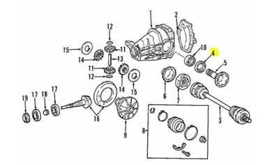 Уплотнение вала оси Mercedes-Benz CV (X5) - 025-997-27-47 - для C230, C240 и более - Изображение 1 из 3