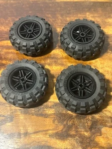 Lego Technic 4x schwarze Räder - mit Reifen 56 x 26 - Bild 1 von 3