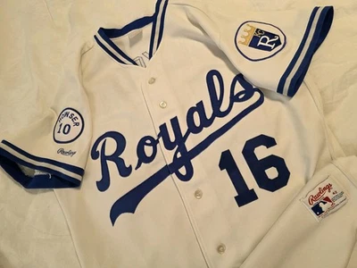 BO JACKSON 1987 KANSAS CITY ROYALS RAWLINGS HOME AUTHENTIC JERSEY SIZE 42 - Image 1 of 4