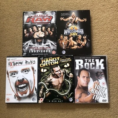 WWE Wrestlemania DVD’s  XXIV  - WWF Wrestling The Rock Extreme Rules Randy Orton - Image 1 of 2