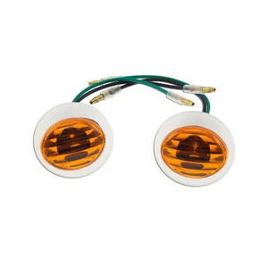 Mini Cateye Turn Signal Amber Universal Motorcycle ATV Flush Mount Marker - Picture 1 of 3