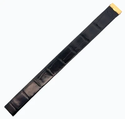 ¡Nuevo! Correa de reloj de cuero de cocodrilo negro brillante PIAGET para mujer de 13 mm FYC Foto 1 de 2