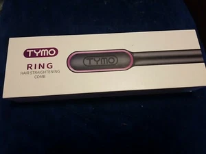 TYMO BEAUTY - RING PINK HAIR STRAIGHTENING BRUSH/COMB MULTI HEAT SETTINGS - NIB - Picture 1 of 3