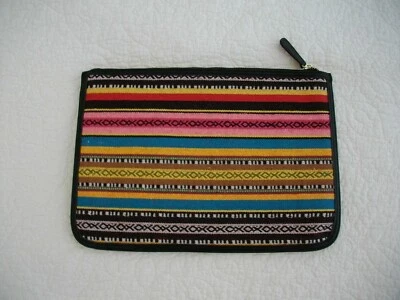 Monedero clutch F21 tejido tribal étnico colorido tejido de gran tamaño 13,7"X 9,6" usado en excelente estado Foto 1 de 4