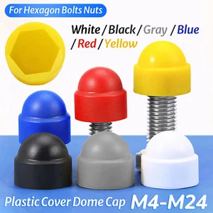 Tapa de cúpula de cubierta de plástico para tuercas de perno hexagonales M4 M5 M6 M8 M10 M12 M16 M20 M24 - Imagen 1 de 112