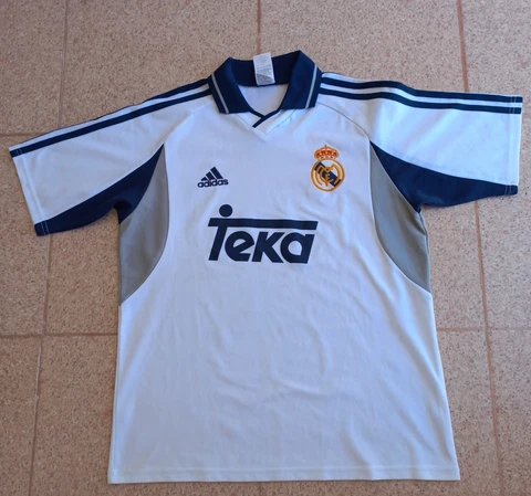 Football shirt soccer FC Real Madrid Spain Home 2000/2001 Adidas shirt size S Cover
