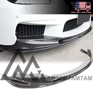 3D Style Carbon Fiber Front Lip Spoiler for 2013-2019 BMW F12 F13 F06 M6 - Picture 1 of 7