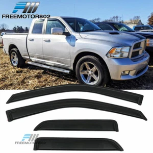 Fits 09-23 Dodge Ram 1500 19-22 1500 Classic Quad Cab Acrylic Window Visors 4Pc - Picture 1 of 12