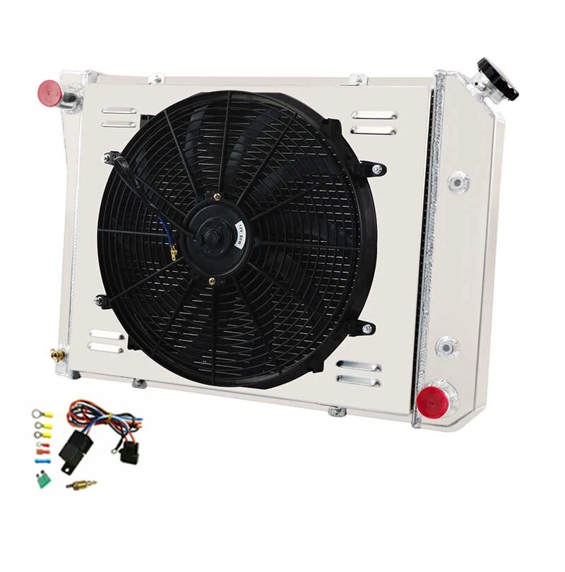 3 Row Radiator+Shroud+Fan Fit 68-88 Chevy Camaro Chevelle El Camino Monte Carlo - Image 1 of 4