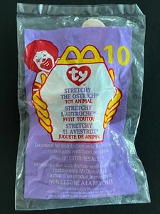 McDonald's Happy Meal Toy - TY Teenie Beanie Babies #10 Stretchy The Ostrich NEW - Picture 1 of 2