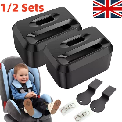 1/2Pcs Car Safety Seat Belt Clip Buckle Child Protect Lock Clamps Safe Comfort - Image 1 of 4
