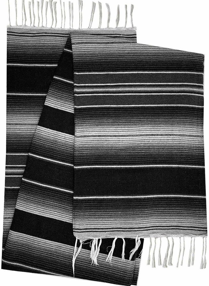 Artisan Falsa Mexican Blanket Saltillo Serape Yoga Throw Made in Mexico X-Large  - Image 1 of 4