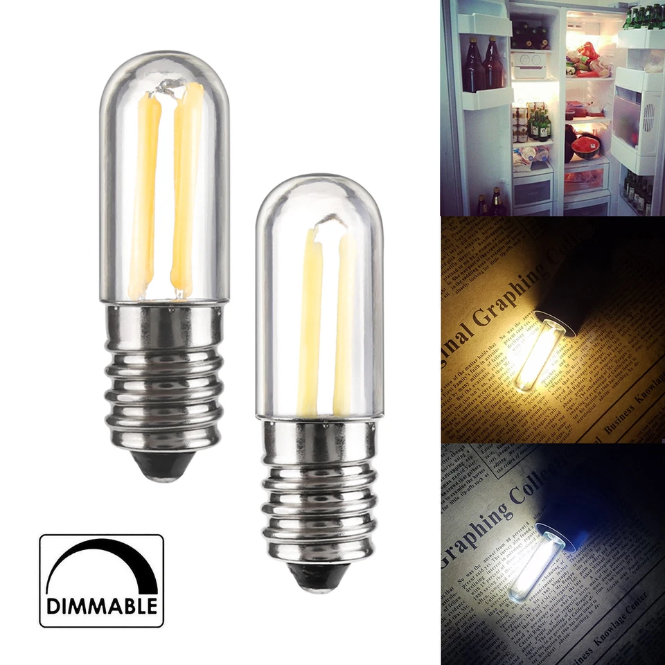 Lampadina a filamento frigorifero congelatore LED dimmerabile Mini E14 E12 1W 2W 3W lampadine - Immagine 1 di 4
