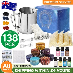 138pcs Candle Making Kit Soap DIY Candles Craft Tool Set Pouring Melting Pot Set - Picture 1 of 9