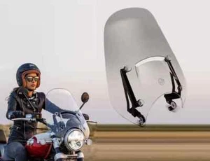 Fit For Royal Enfield Touring Screen 650 Super Meteor Clear Glass - Picture 1 of 5