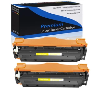 Paquete de 2 tóner amarillo CC532A 304A para HP LaserJet CP2020 CM2320 CP2025 MFP - Imagen 1 de 24
