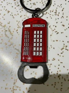 England London Red Telephone Box Key Chain Can Opener Accessory Souvenir Gift - Picture 1 of 6