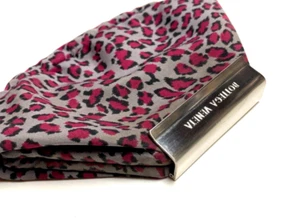 BOTTEGA VENETA VINTAGE PANTHER LEOPARD PRINTED MAKEUP POUCH NYLON ITALY PINK - Bild 1 von 20