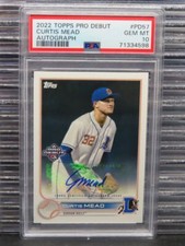 2022 Topps Pro Debut Curtis Mead Prospect Auto Autograph #PD-57 PSA 10 GEM (98)