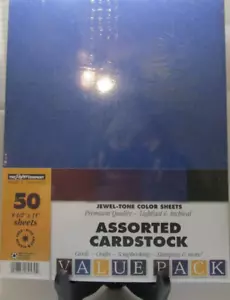 The Paper Company Acid Free Lignan Free Assorted Carstock - Jewel-Tone Colors - Picture 1 of 3