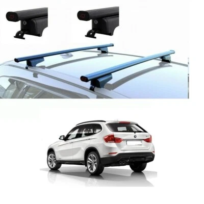 BARRE PORTATUTTO ACCIAIO G3 BMW X1 ANNO 2011 CON RAILS SERRATURE IN POLICARBONAT - Immagine 1 di 4