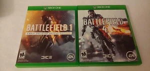 Battlefield 1 + 4 Microsoft XBOX ONE Game XBOX 1 Tested Working - Picture 1 of 2