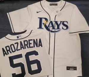 Camiseta deportiva de béisbol 30302 TAMPA BAY RAYS Arozarena 100 % real blanca nueva con etiquetas - Imagen 1 de 6